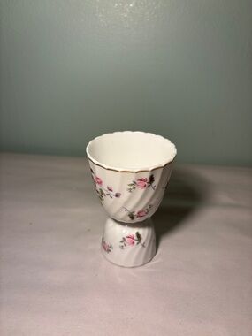 Vintage Adderley Fine Bone China Double Egg Cup “Fragrance” Pattern